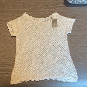 Anthropologie knitted and knotted short sleeve sweater-  size large